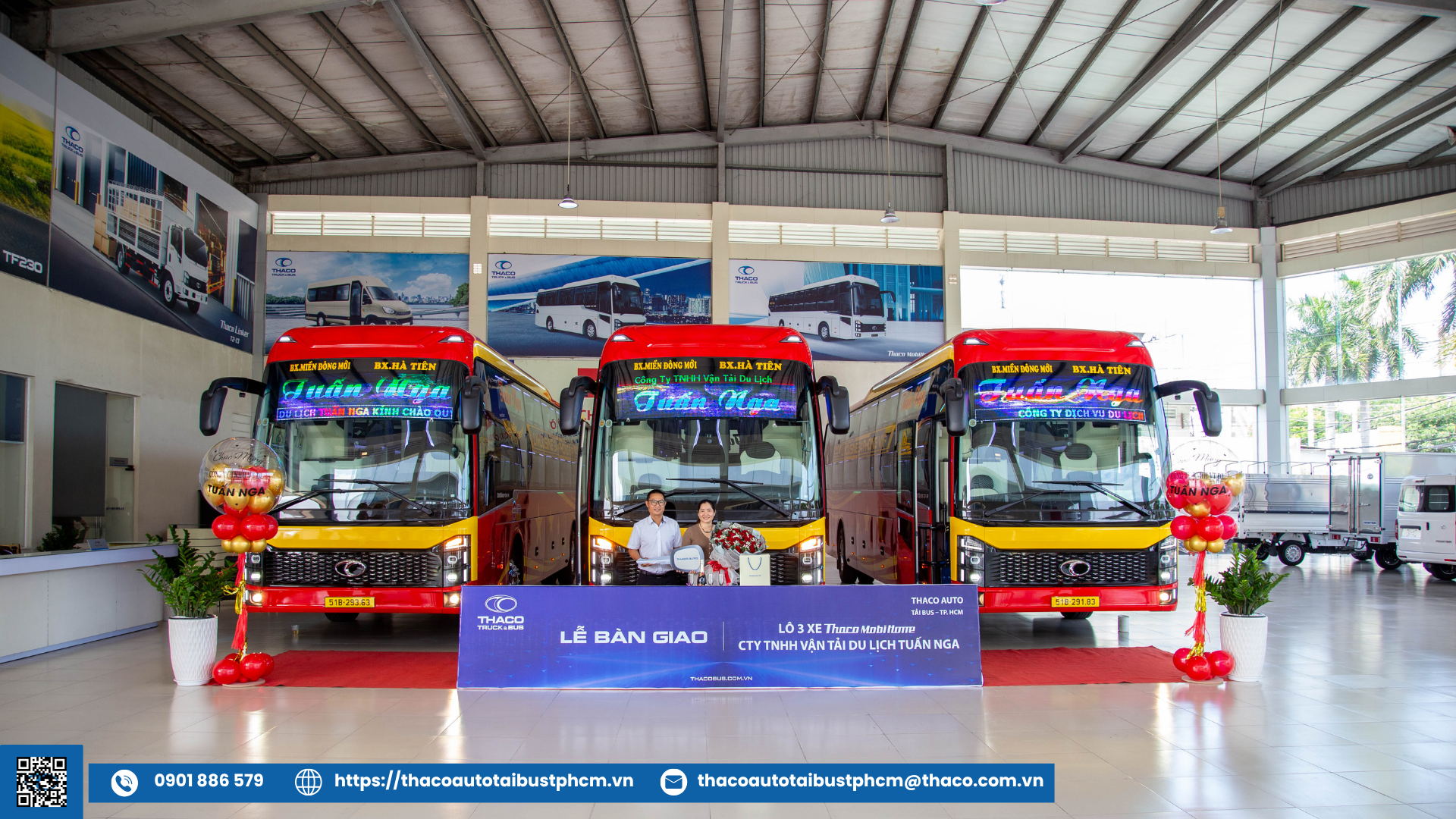 Bàn giao 3 xe giường nằm cao cấp cho Công Ty TNHH Vận Tải Du Lịch Tuấn Nga