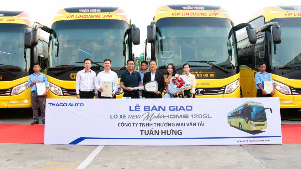 Bàn giao lô 12 xe Bus New Mobihome 120SL phục vụ vận chuyển hành khách tuyến TP.HCM - Cà Mau