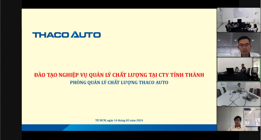 THACO AUTO Tây Nam - HCM tham gia chương trình đào tạo “Nghiệp vụ quản lý chất lượng xe cho nhân sự Quản lý Chất lượng Công ty tỉnh thành”