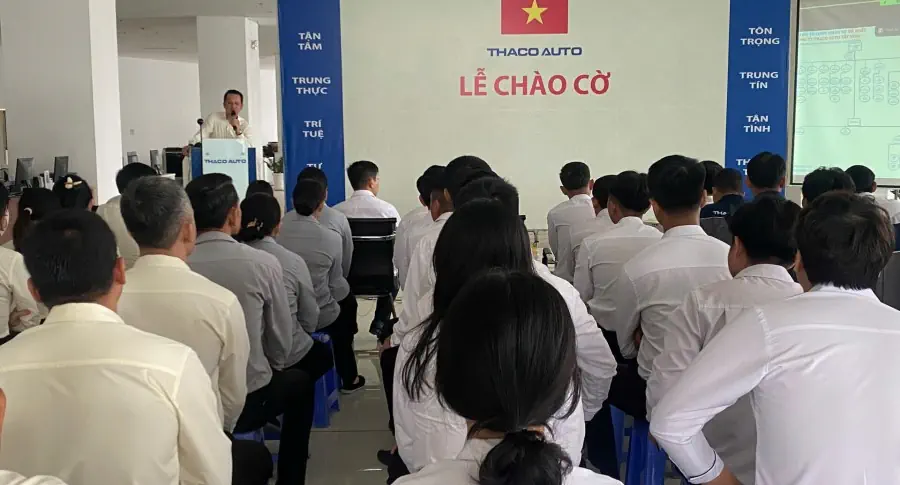 Lễ chào cờ tháng 10: THACO AUTO Tây Ninh sẵn sàng bứt phá trong Quý IV/2024