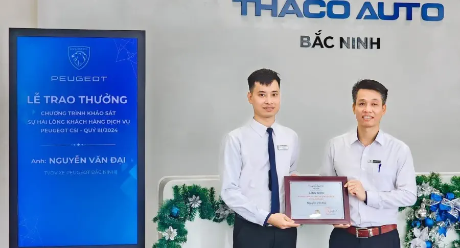 THACO AUTO TỔ CHỨC TRAO THƯỞNG TVDV PEUGEOT (PEUGEOT CSI) QUÝ III/2024