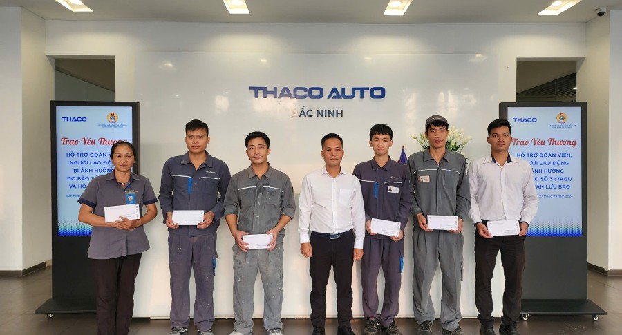 THACO AUTO BẮC NINH - "TRAO YÊU THƯƠNG" HỖ TRỢ CBNV BỊ ẢNH HƯỞNG BỞI BÃO YAGI