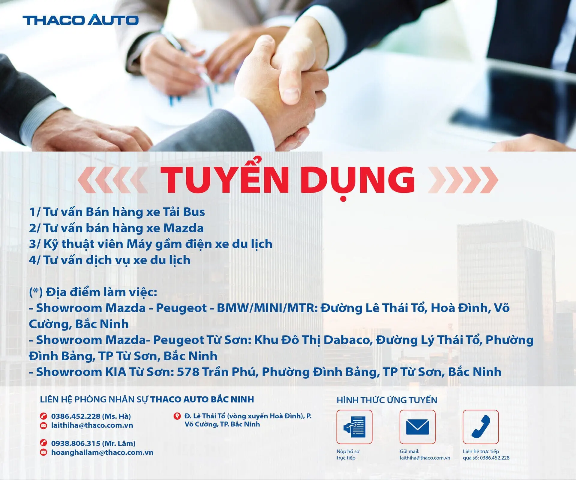 THACO AUTO BẮC NINH TUYỂN DỤNG