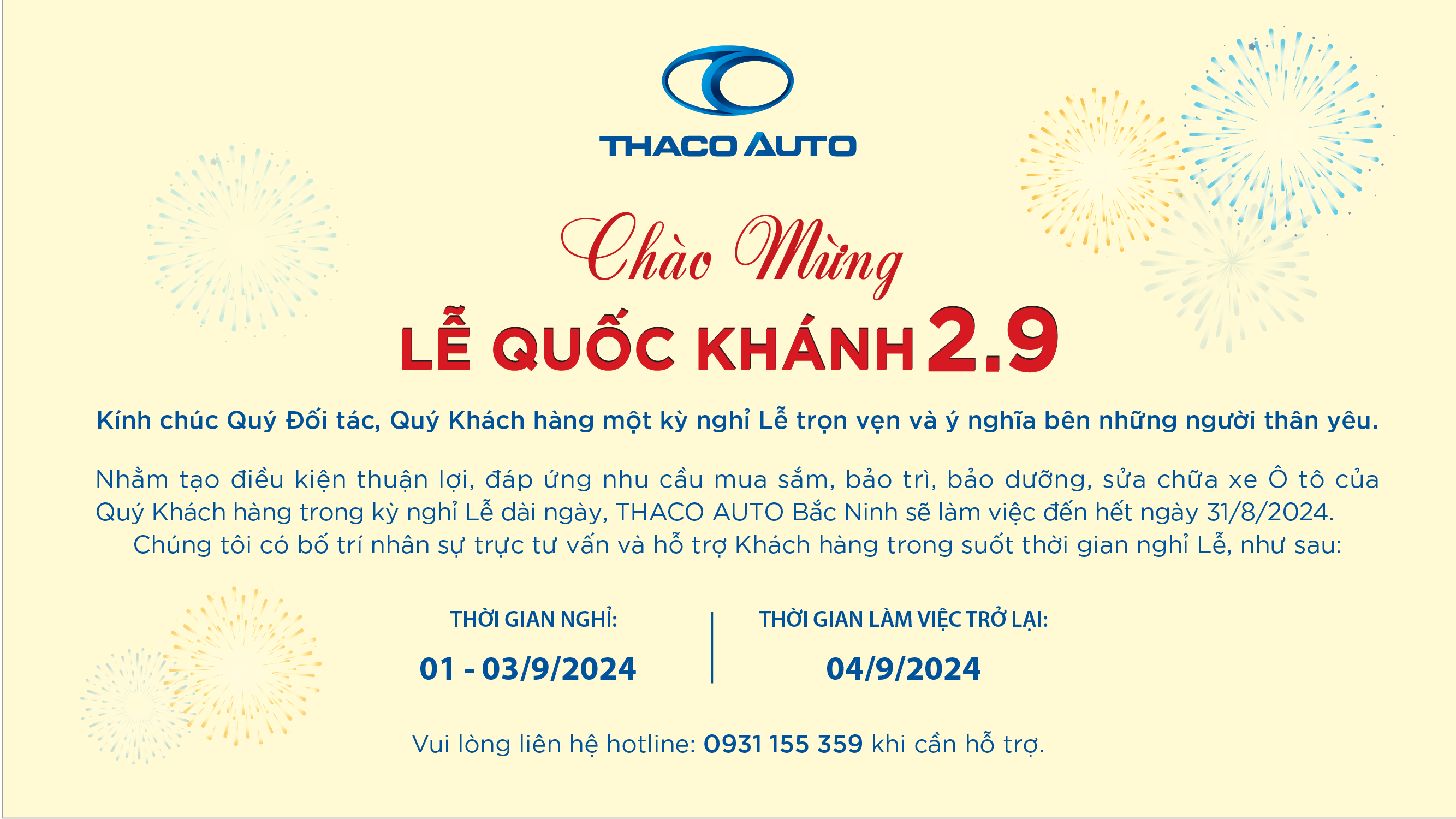 CHÀO MỪNG LỄ QUỐC KHÁCH 2.9