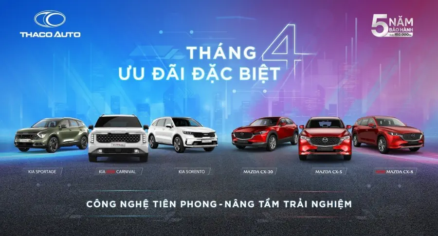 THACO AUTO BẮC NINH TRI ÂN KHÁCH HÀNG VỚI ƯU ĐÃI ĐẶC BIỆT DỊP 30/4 & 01/05