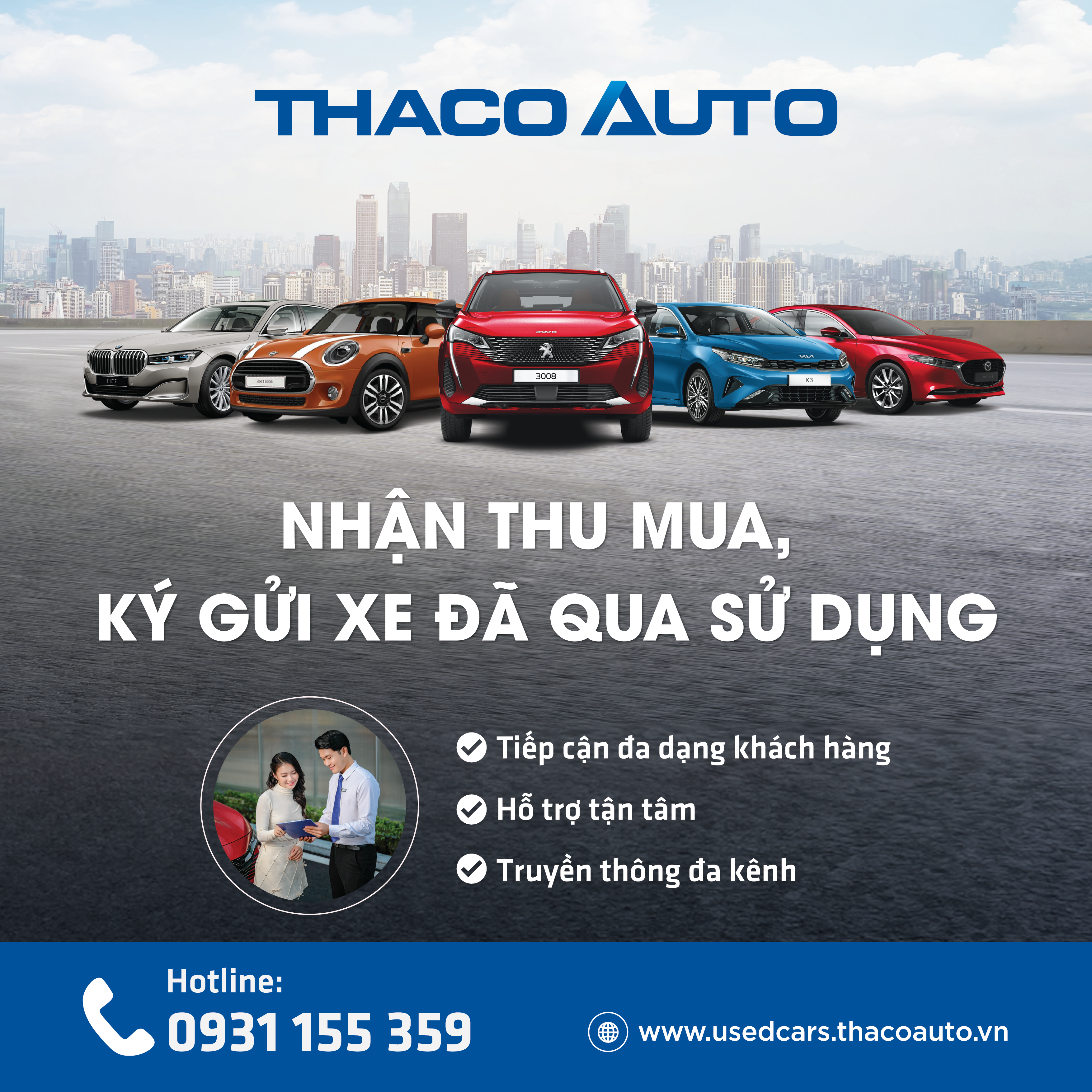 NHẬN THU MUA, KÝ GỬI XE Ô TÔ ĐÃ QUA SỬ DỤNG CÙNG THACO AUTO BẮC NINH