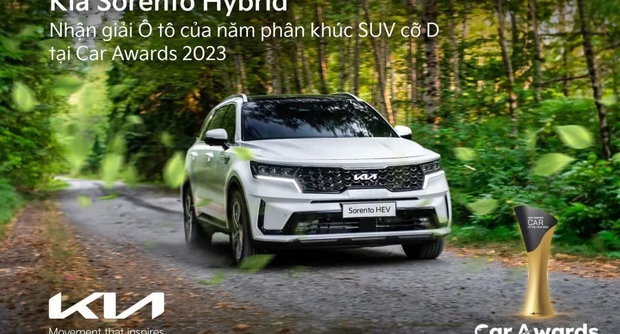 Kia Sorento Hybrid | Vinh danh nhận giải Ô tô của năm phân khúc SUV cỡ D tại Car Awards 2023