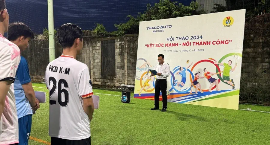 Chính thức khai mạc Hội thao “Kết sức mạnh - Nối thành công” năm 2024 tại THACO AUTO Bình Triệu