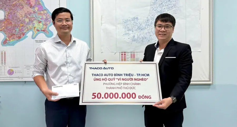 THACO AUTO Bình Triệu sẻ chia với người có hoàn cảnh khó khăn tại địa phương nhân dịp Tết Nguyên đán 2024