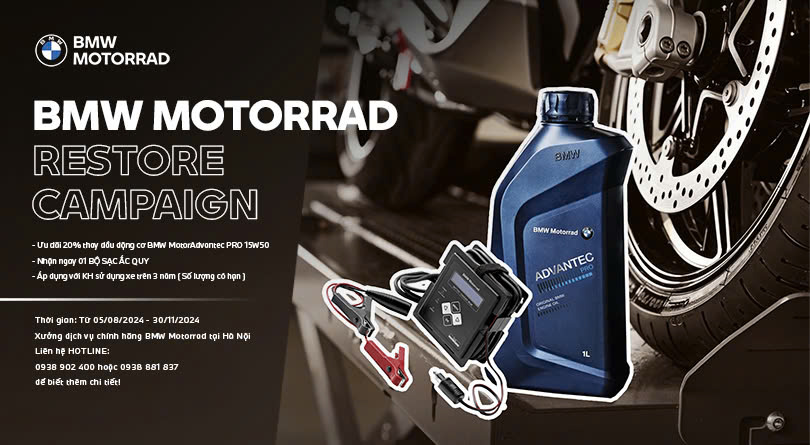 Chương trình "BMW Motorrad Restore Campaign" vẫn đang diễn ra