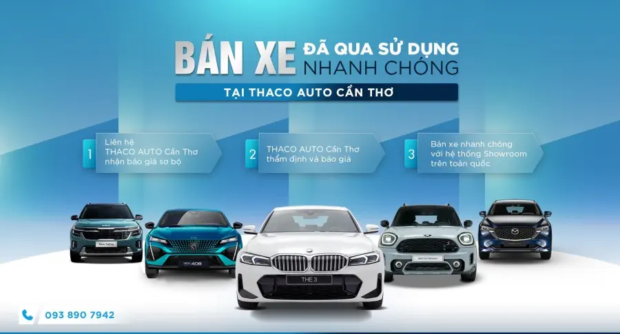 Bán xe đã qua sử dụng nhanh chóng tại THACO AUTO Cần Thơ