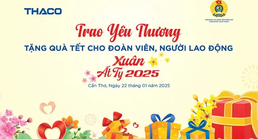 THACO AUTO Cần Thơ “trao yêu thương” đến CBNV nhân dịp Xuân Ất Tỵ 2025