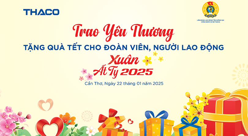 THACO AUTO Cần Thơ “trao yêu thương” đến CBNV nhân dịp Xuân Ất Tỵ 2025