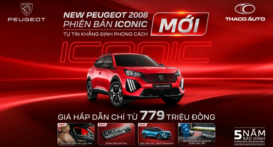 New Peugeot 2008 Iconic – SUV đô thị châu Âu hiện đại