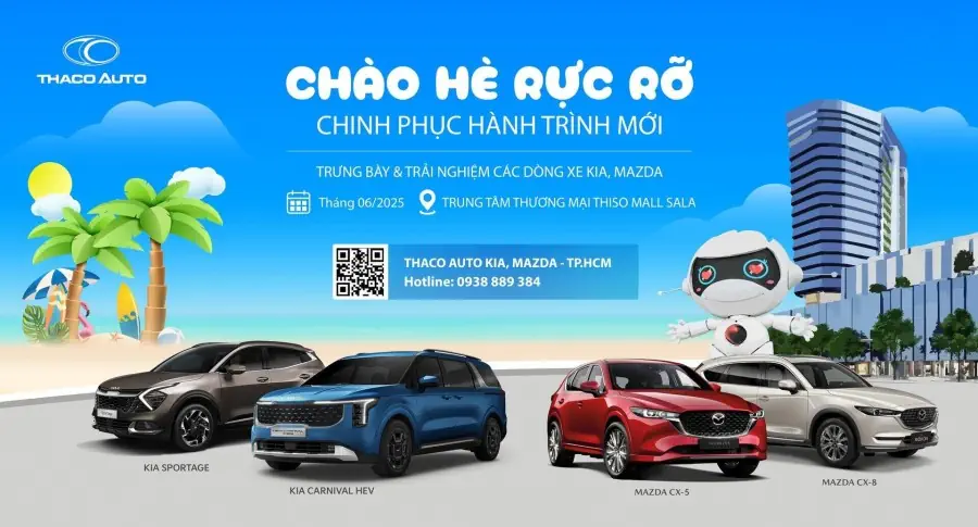Thaco Auto Kia Mazda Hồ Chí Minh khám phá thế giới xe Kia – Mazda tại Thiso Mall Sala