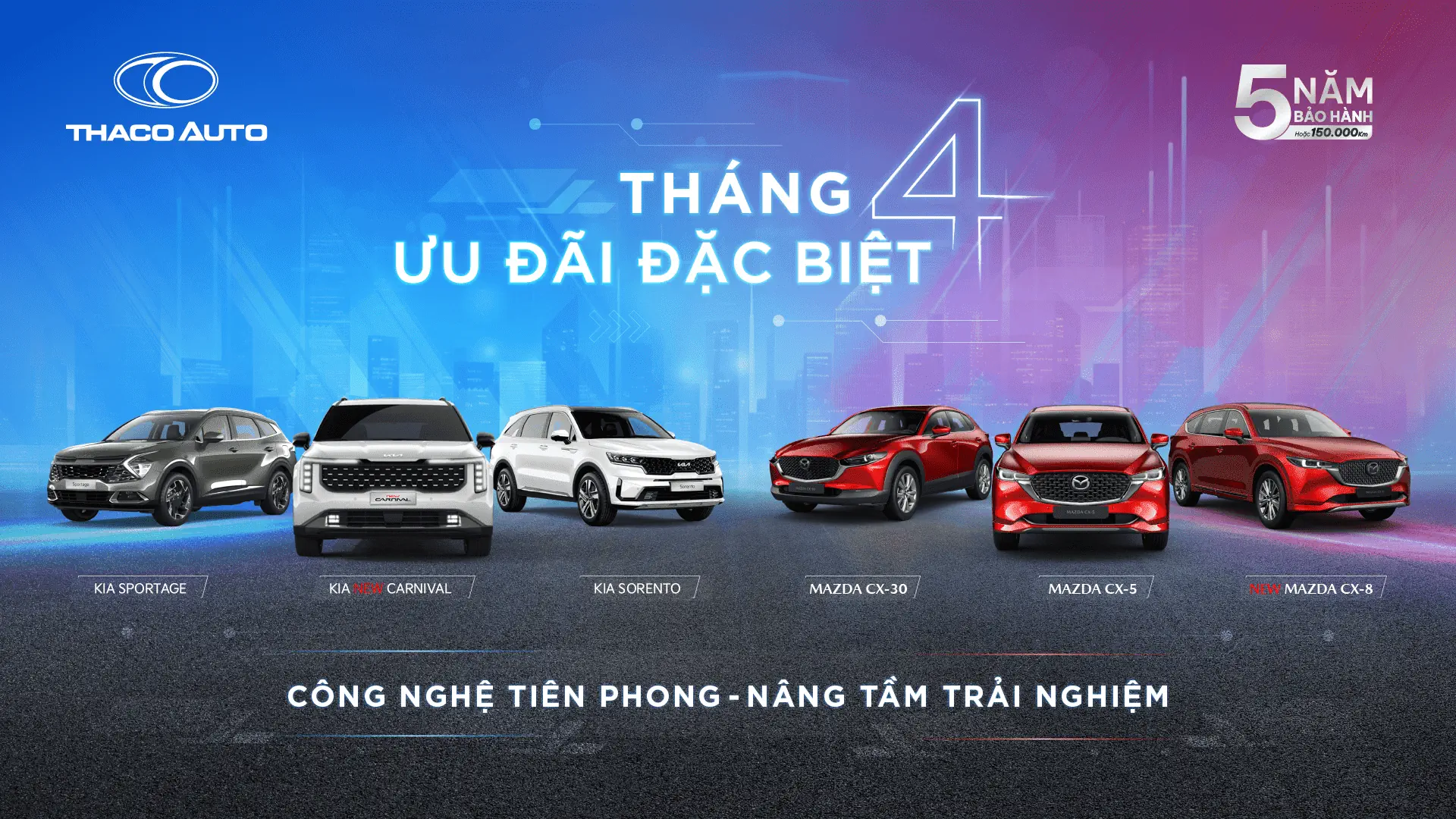 THACO AUTO TRI ÂN KHÁCH HÀNG VỚI ƯU ĐÃI ĐẶC BIỆT DỊP 30/4 & 01/05