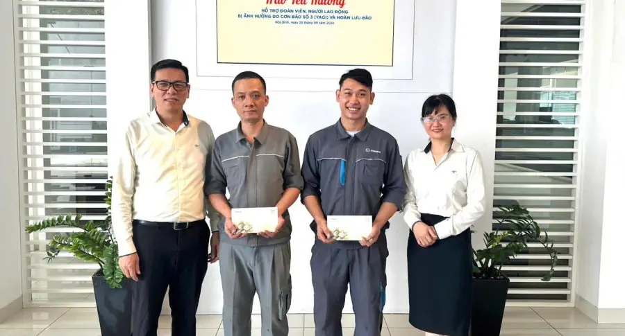 THACO AUTO HÒA BÌNH “TRAO YÊU THƯƠNG” HỖ TRỢ CBNV BỊ ẢNH HƯỞNG BỞI BÃO YAGI