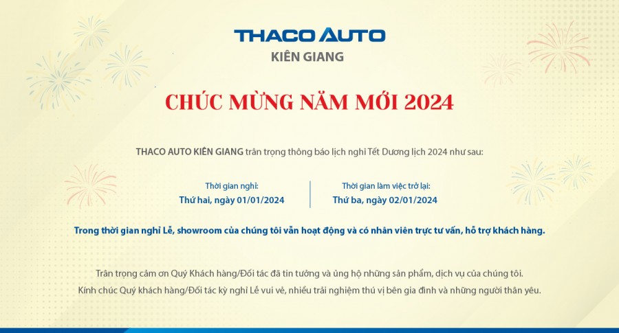 THÔNG BÁO LỊCH TRỰC TẾT DƯƠNG LỊCH