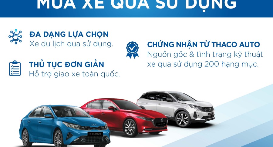 THACO AUTO KIÊN GIANG - GIẢI PHÁP ĐỔI XE & KINH DOANH XE QUA SỬ DỤNG