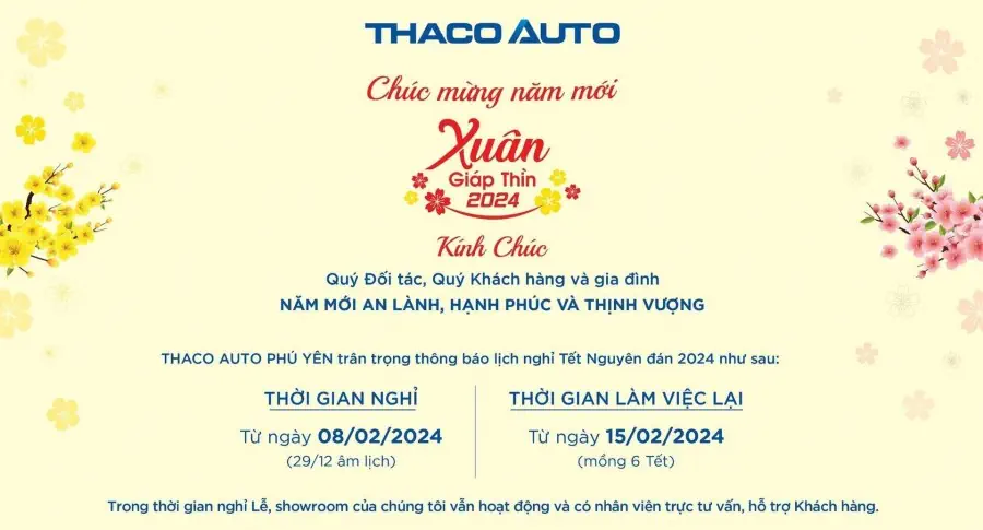 THÔNG BÁO NGHỈ TẾT NGUYÊN ĐÁN