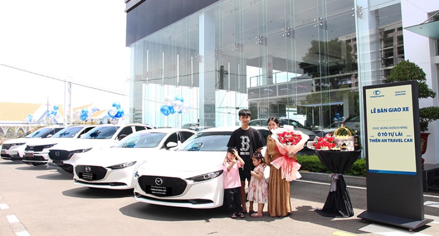 THACO AUTO Quảng Nam bàn giao lô xe Kia, Mazda cho khách hàng Ô tô tự lái Thiên An Travel Car