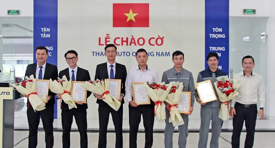 Chào cờ tháng 8/2024: THACO AUTO Quảng Nam vinh danh các cá nhân xuất sắc
