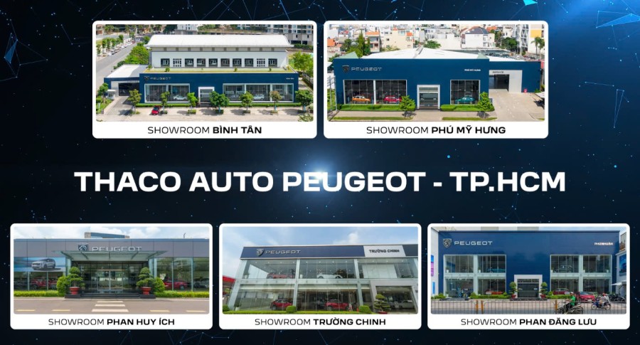 Giới thiệu hệ thống showroom THACO AUTO PEUGEOT - TP.HCM
