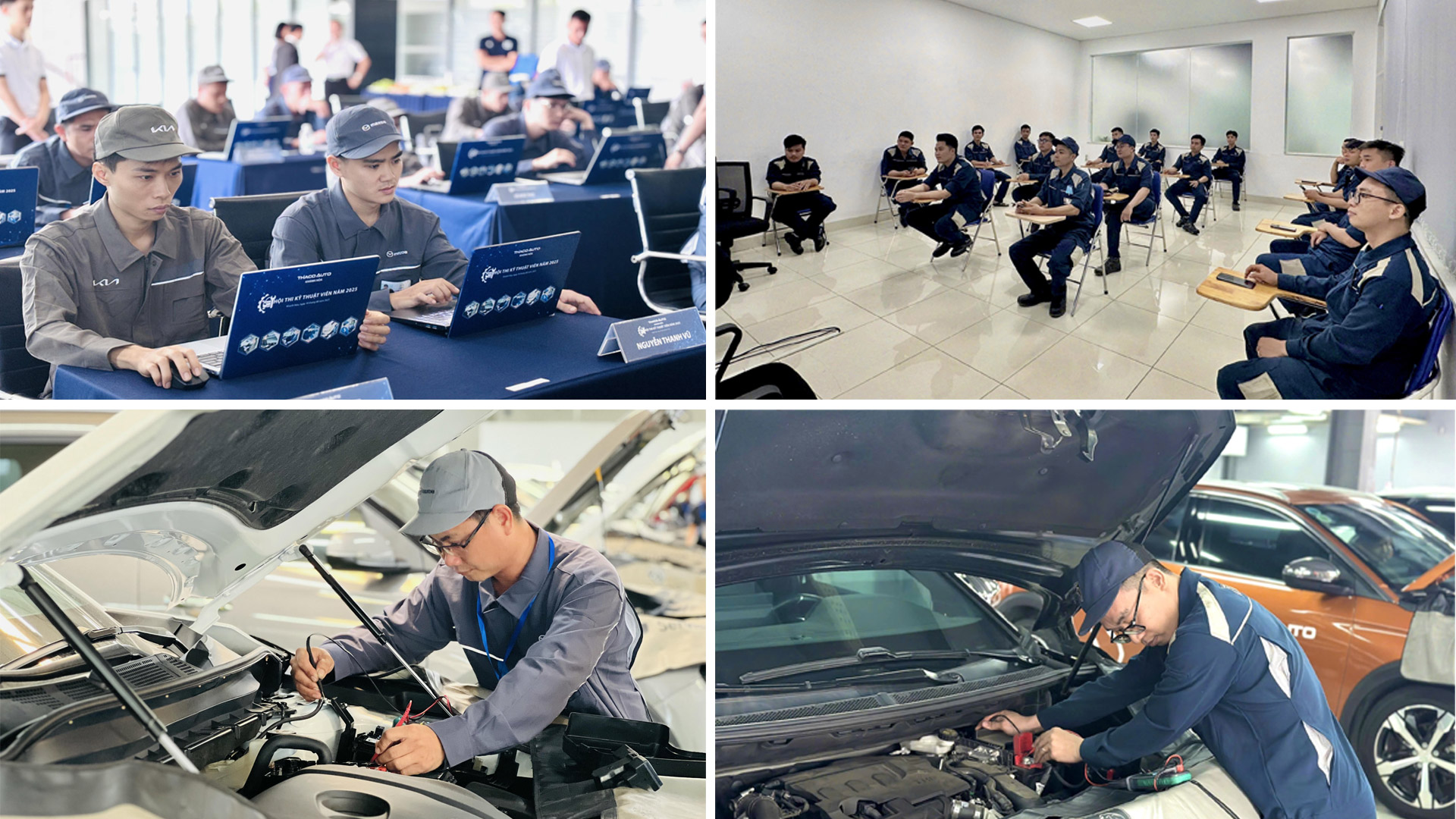 2.Các kỹ thuật viên tham gia thi lý thuyết và thực hành 