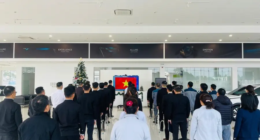 CHƯƠNG TRÌNH LỄ CHÀO CỜ TẠI THACO AUTO THÁI BÌNH