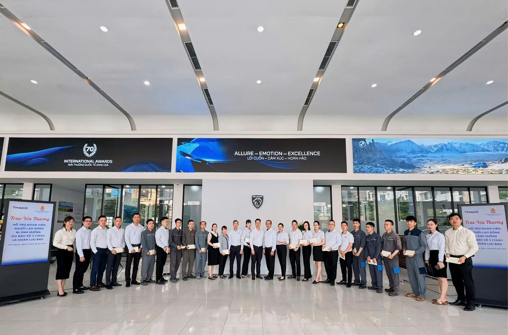 THACO AUTO  THÁI NGUYÊN "TRAO YÊU THƯƠNG" HỖ TRỢ CBNV BỊ ẢNH HƯỞNG BỞI BÃO YAGI