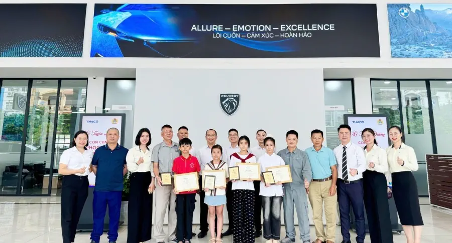 Thaco Auto Thái Nguyên tổ chức Lễ tuyên dương con CBNV “Học giỏi – Sống tốt” năm 2025