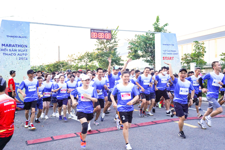 Khối Sản xuất - THACO AUTO tổ chức chạy Marathon lần đầu tiên tại KCN THACO Chu Lai