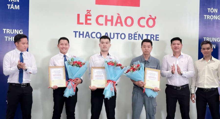 THACO AUTO Bến Tre vinh danh cá nhân có thành tích xuất sắc