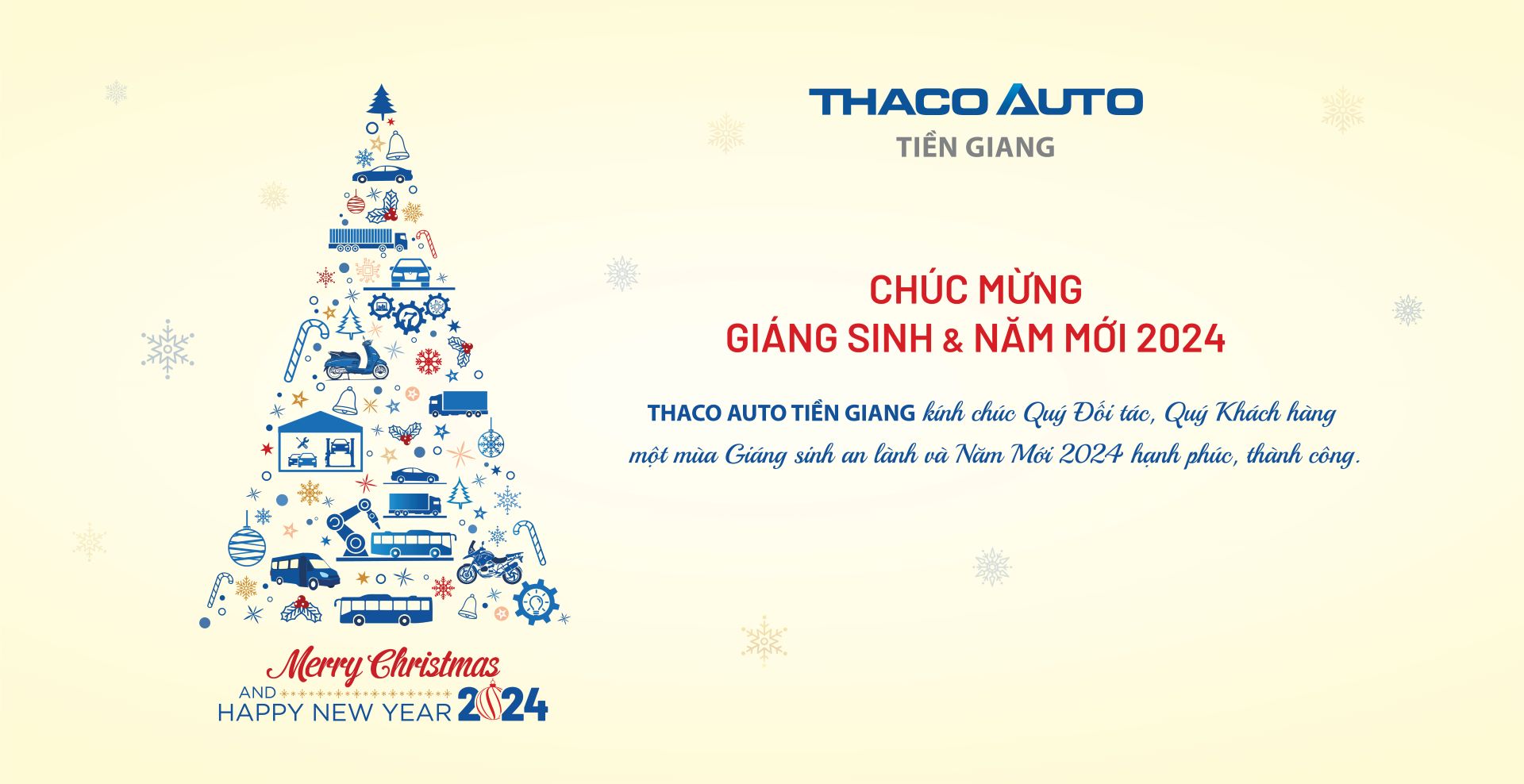 THACO AUTO TIỀN GIANG - CHÚC MỪNG GIÁNG SINH, NĂM MỚI 2024