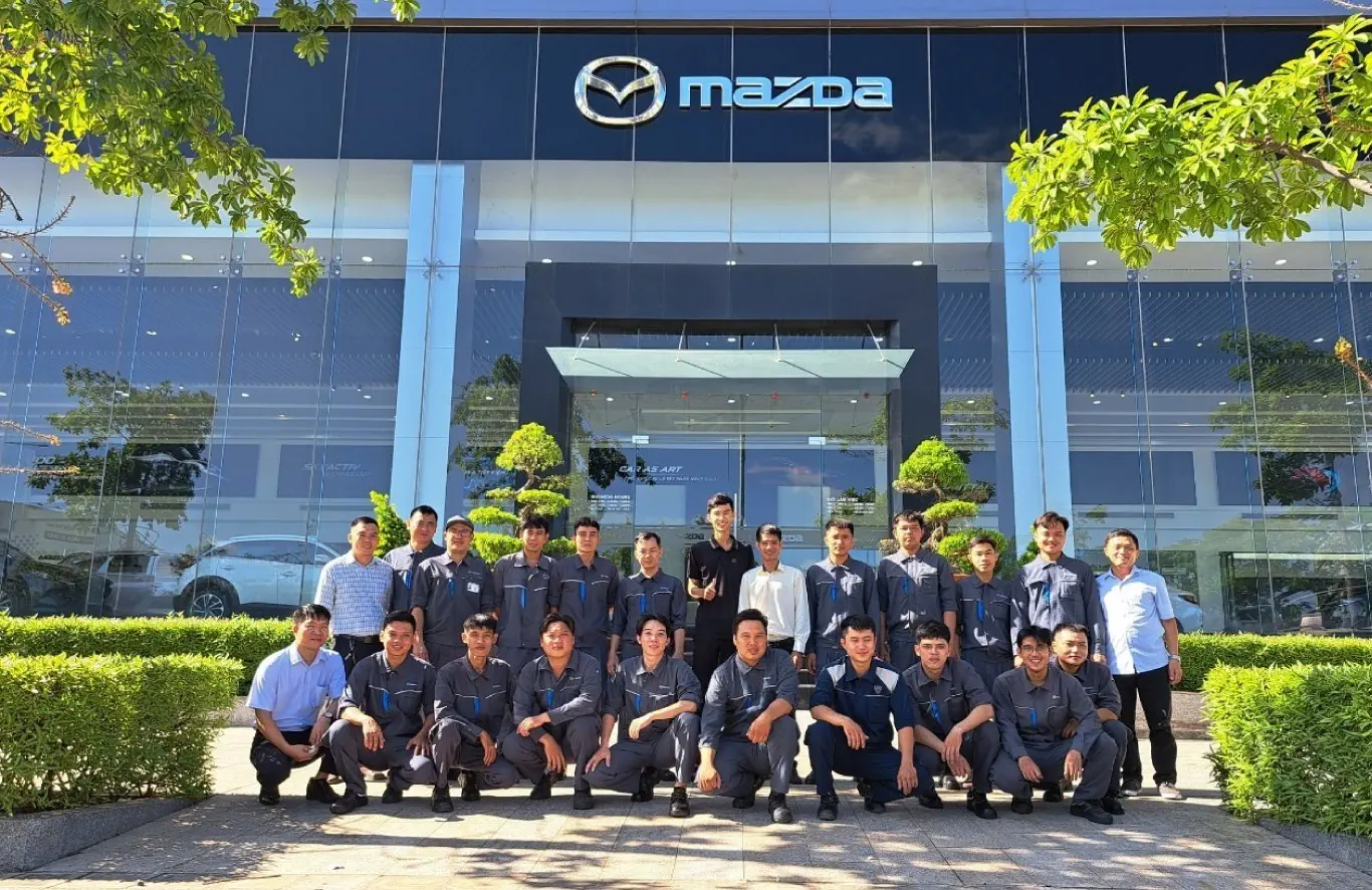 THACO AUTO Tiền Giang nâng cao tay nghề cho đội ngũ kỹ thuật với khóa đào tạo chứng chỉ thương hiệu Mazda Master - Level 2