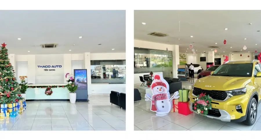 THACO AUTO Tiền Giang “khoác áo mới” chào đón Giáng sinh 2023