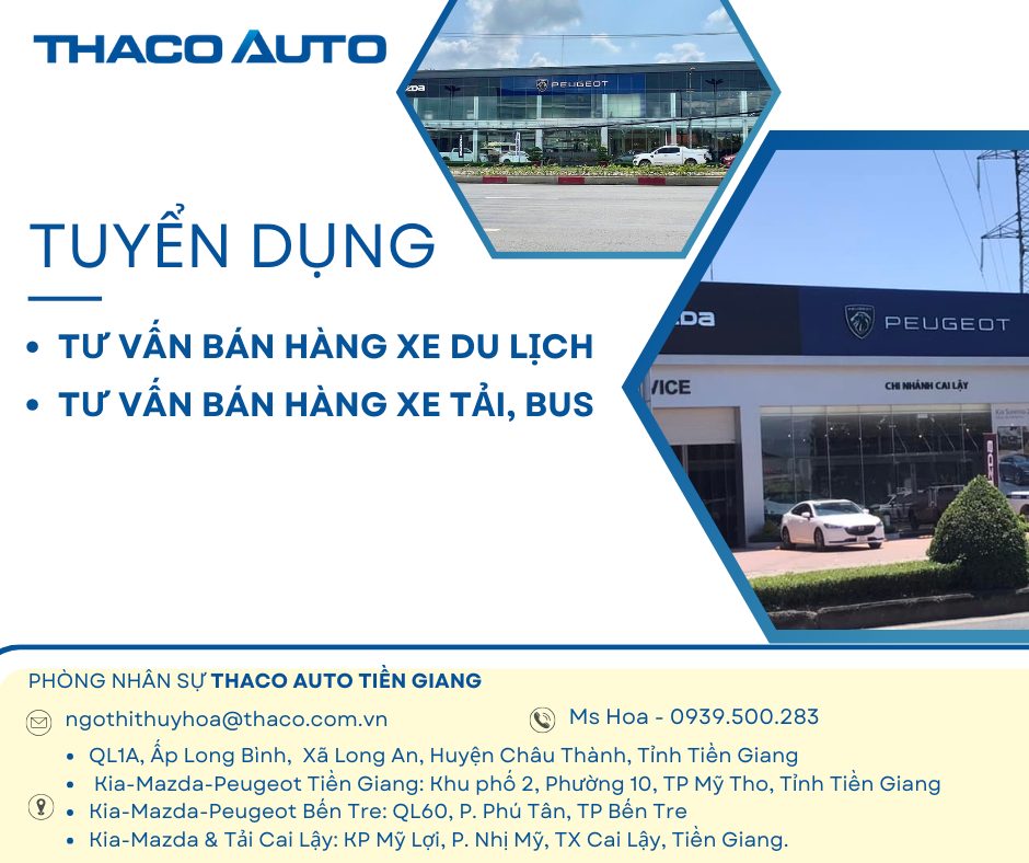 THACO AUTO TIỀN GIANG TUYỂN DỤNG