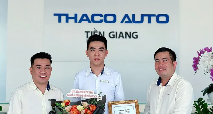 THACO AUTO Tiền Giang đã quyết định khen thưởng và chúc mừng các cá nhân đã đạt thành tích xuất sắc Tháng 1
