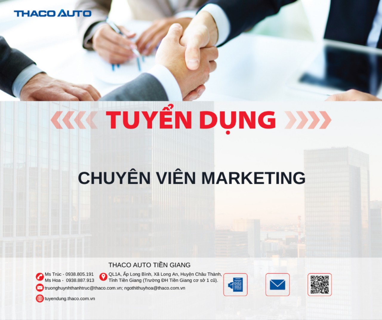 THACO AUTO Tiền Giang tuyển dụng