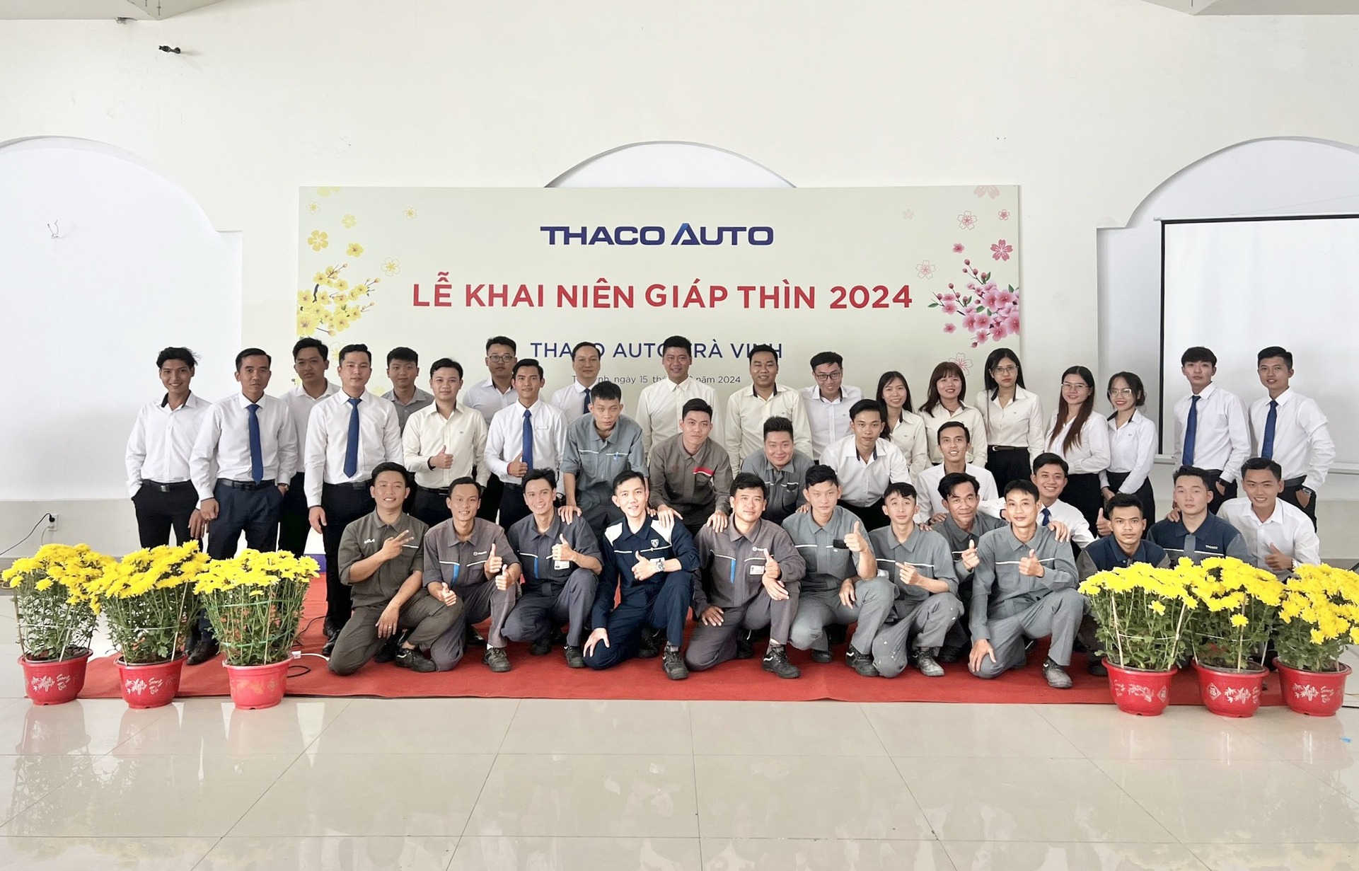 CBNV THACO AUTO TRÀ VINH phấn khởi trở lại làm việc sau Tết Nguyên đán 2024