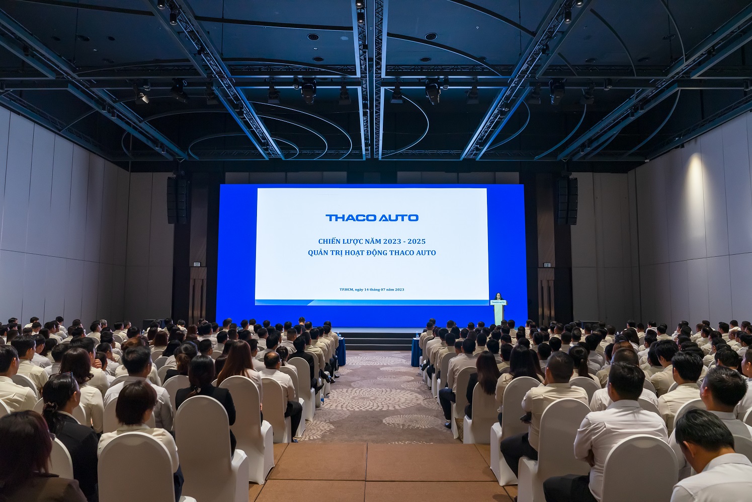 THACO AUTO Business Plan Conference for Third Quarter and Second Half of 2023 in Southern and Northern Vietnam