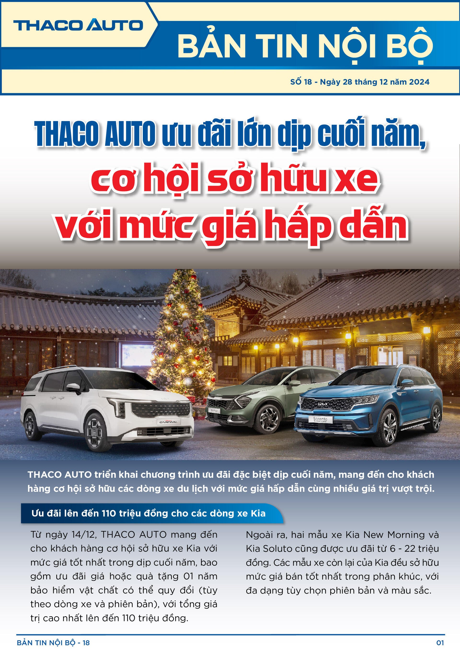 BẢN TIN NỘI BỘ SỐ18-01