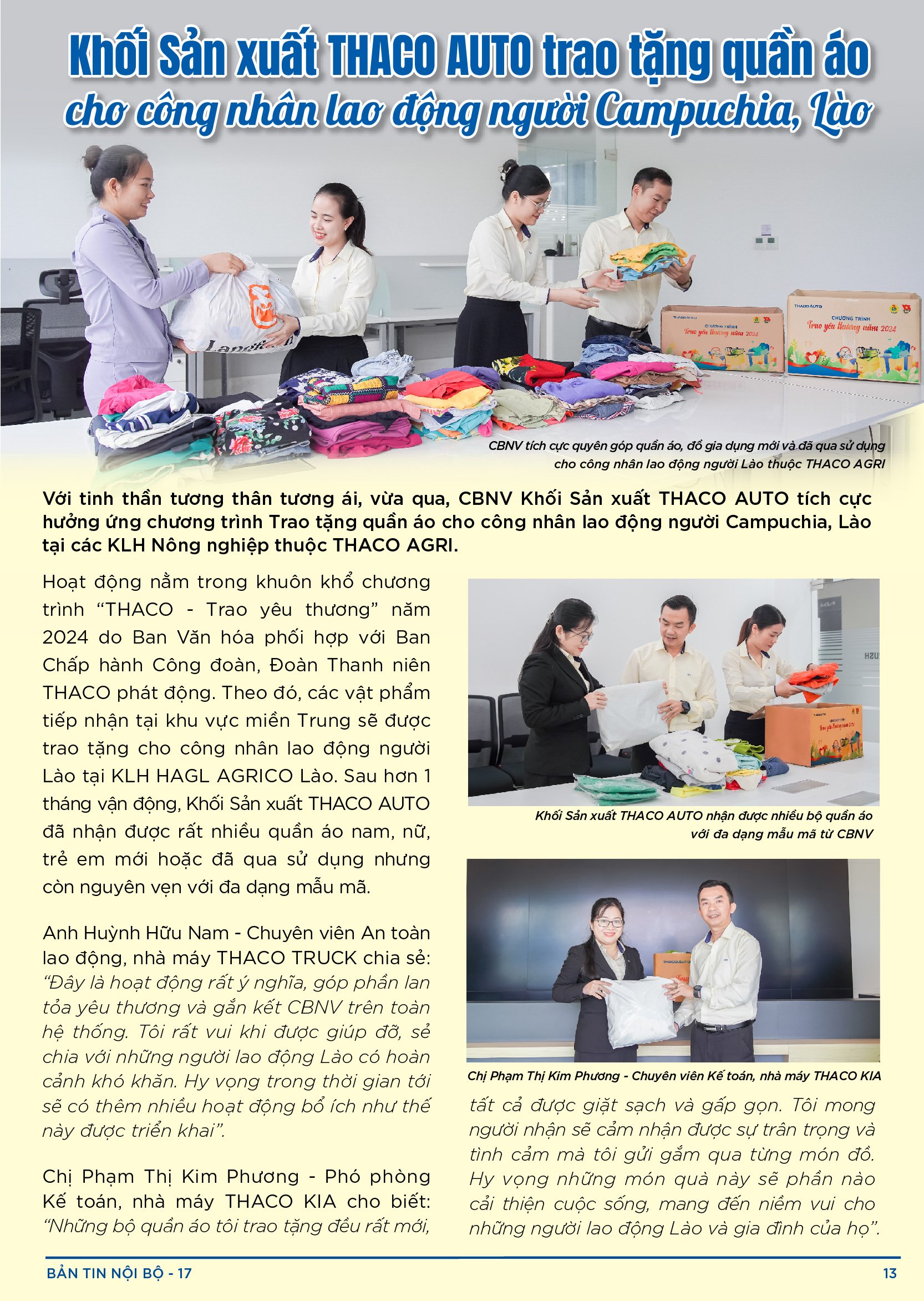 BẢN TIN NỘI BỘ SỐ17-13