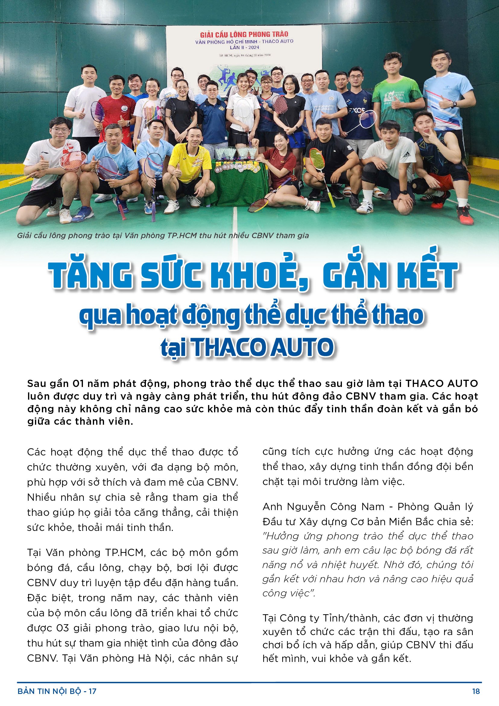 BẢN TIN NỘI BỘ SỐ17-18