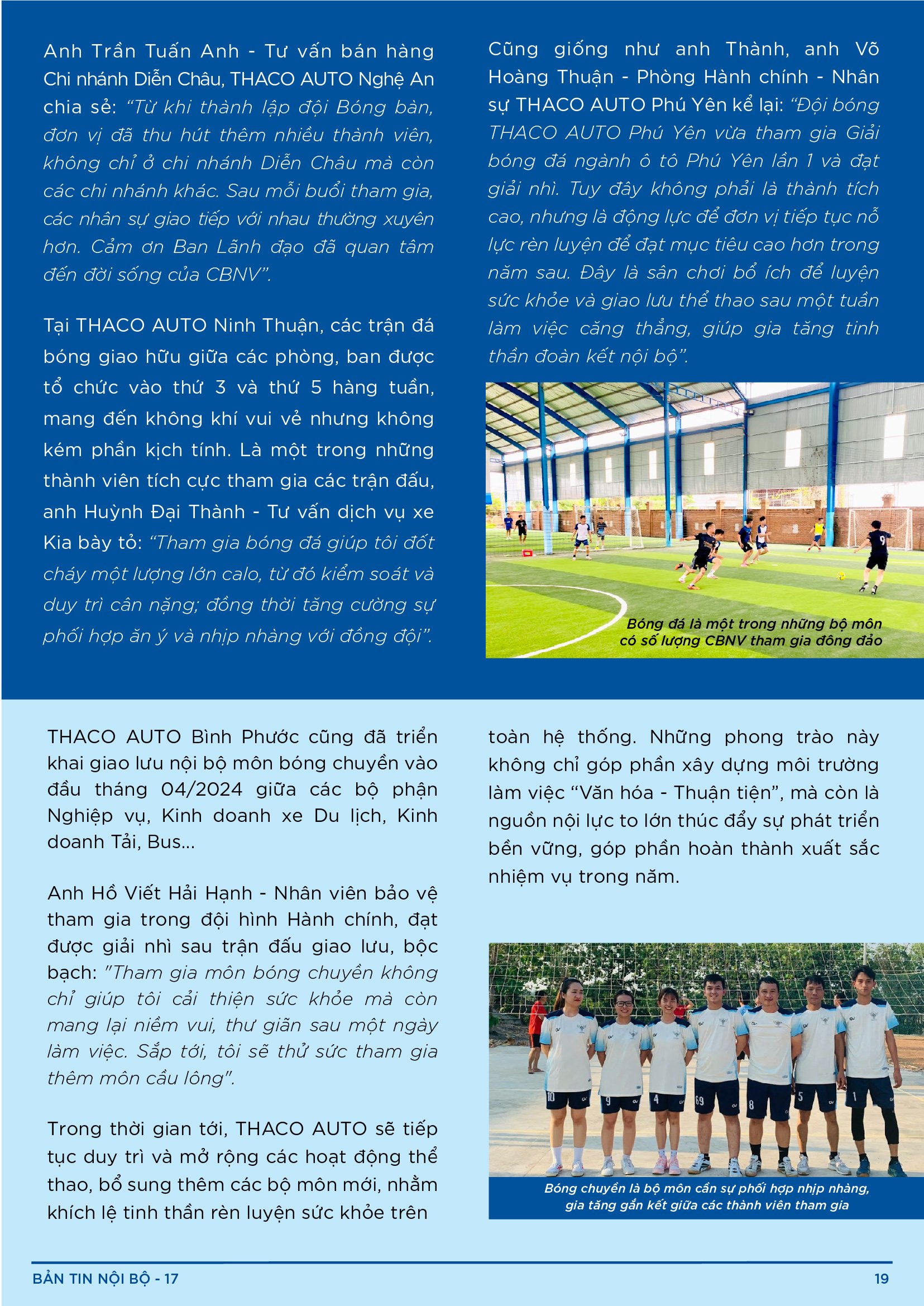 BẢN TIN NỘI BỘ SỐ17-19