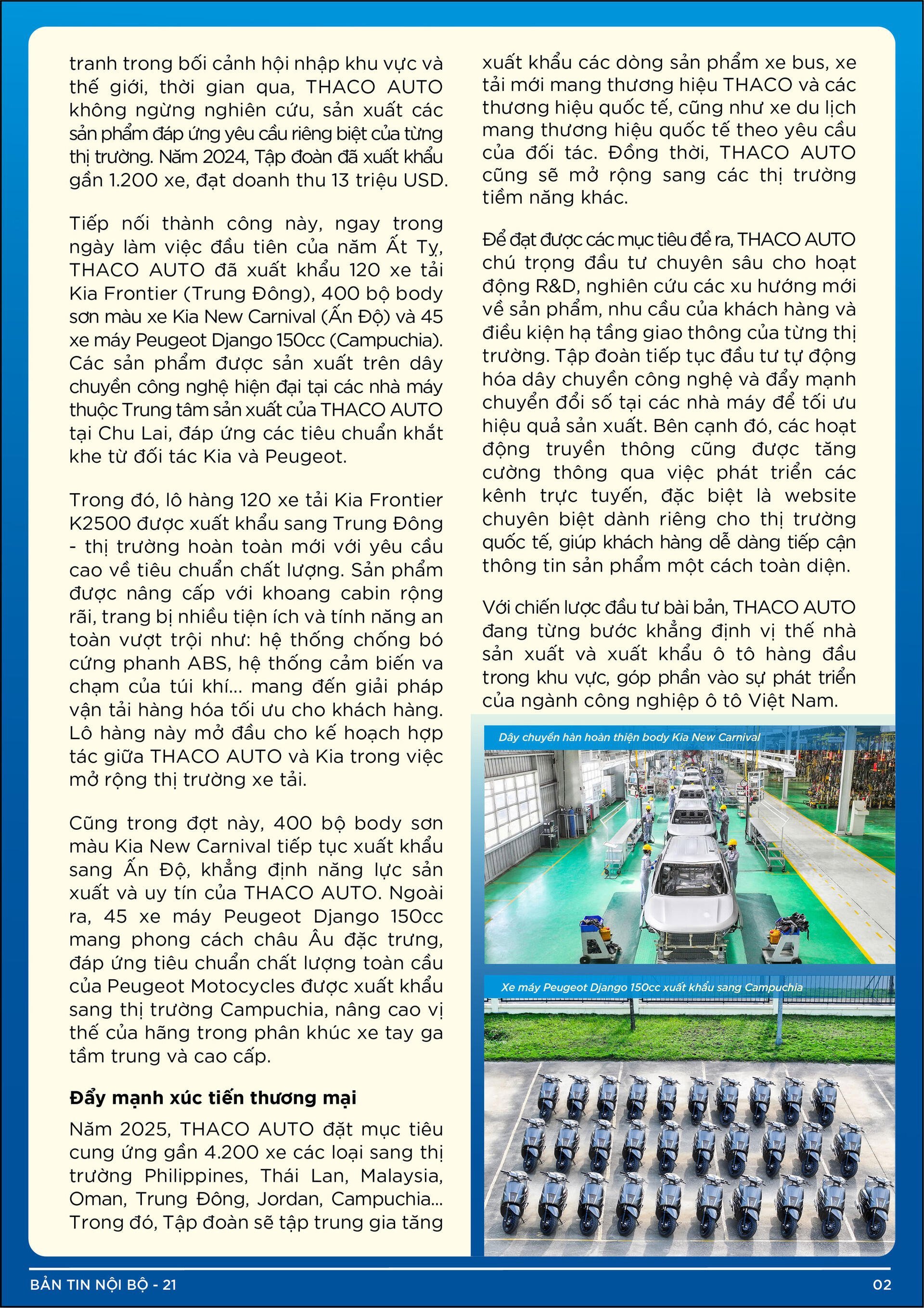 BẢN TIN NỘI BỘ SỐ 21-02