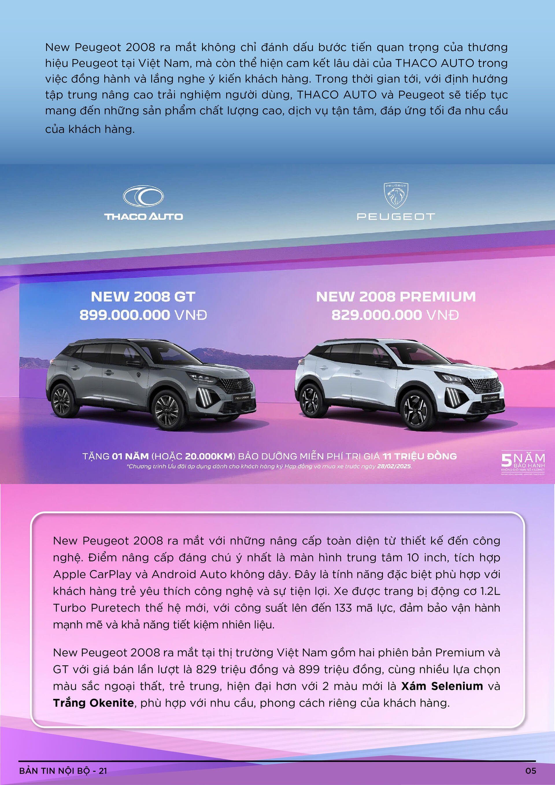 BẢN TIN NỘI BỘ SỐ 21-05