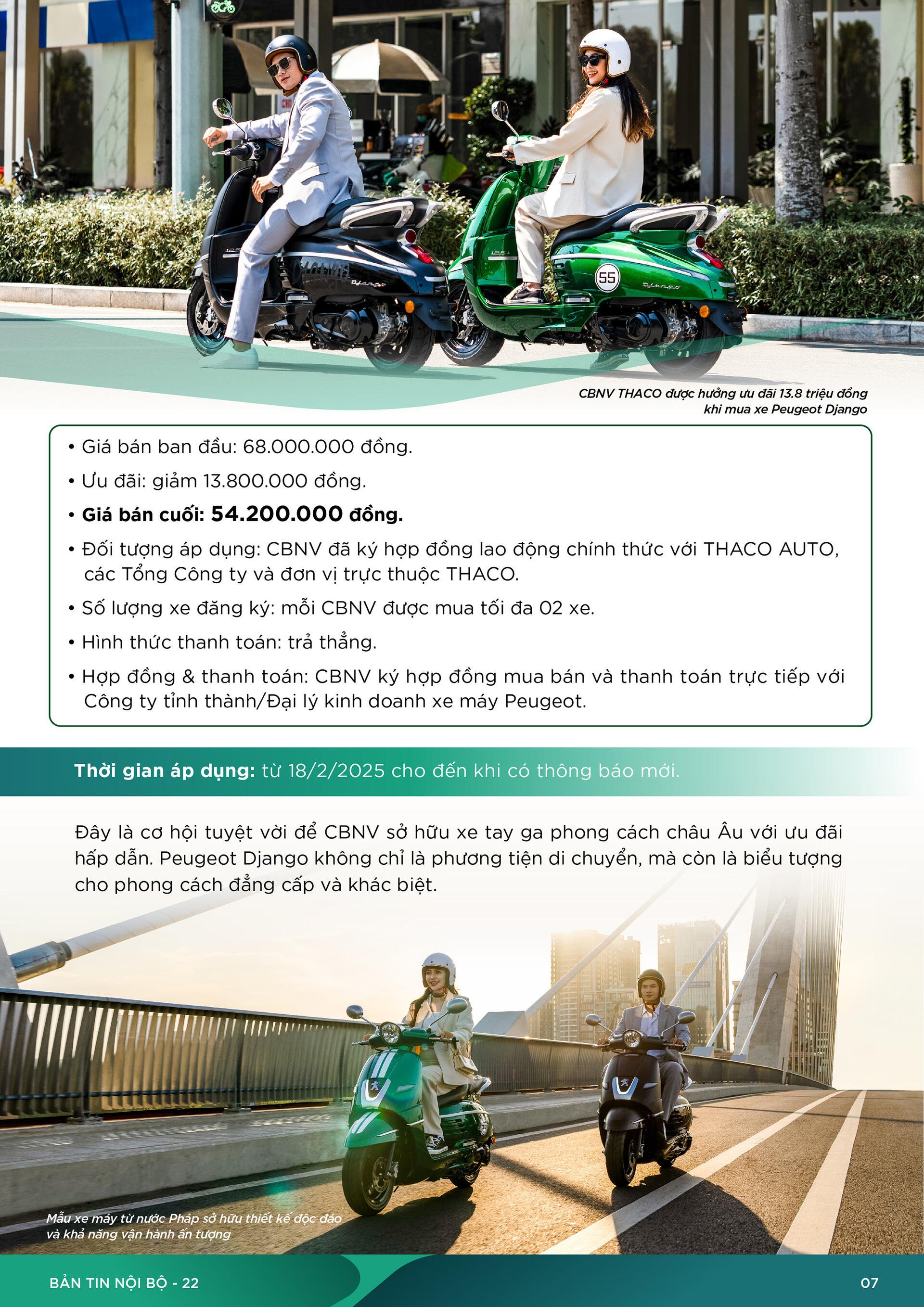 BẢN TIN NỘI BỘ SỐ 22-07