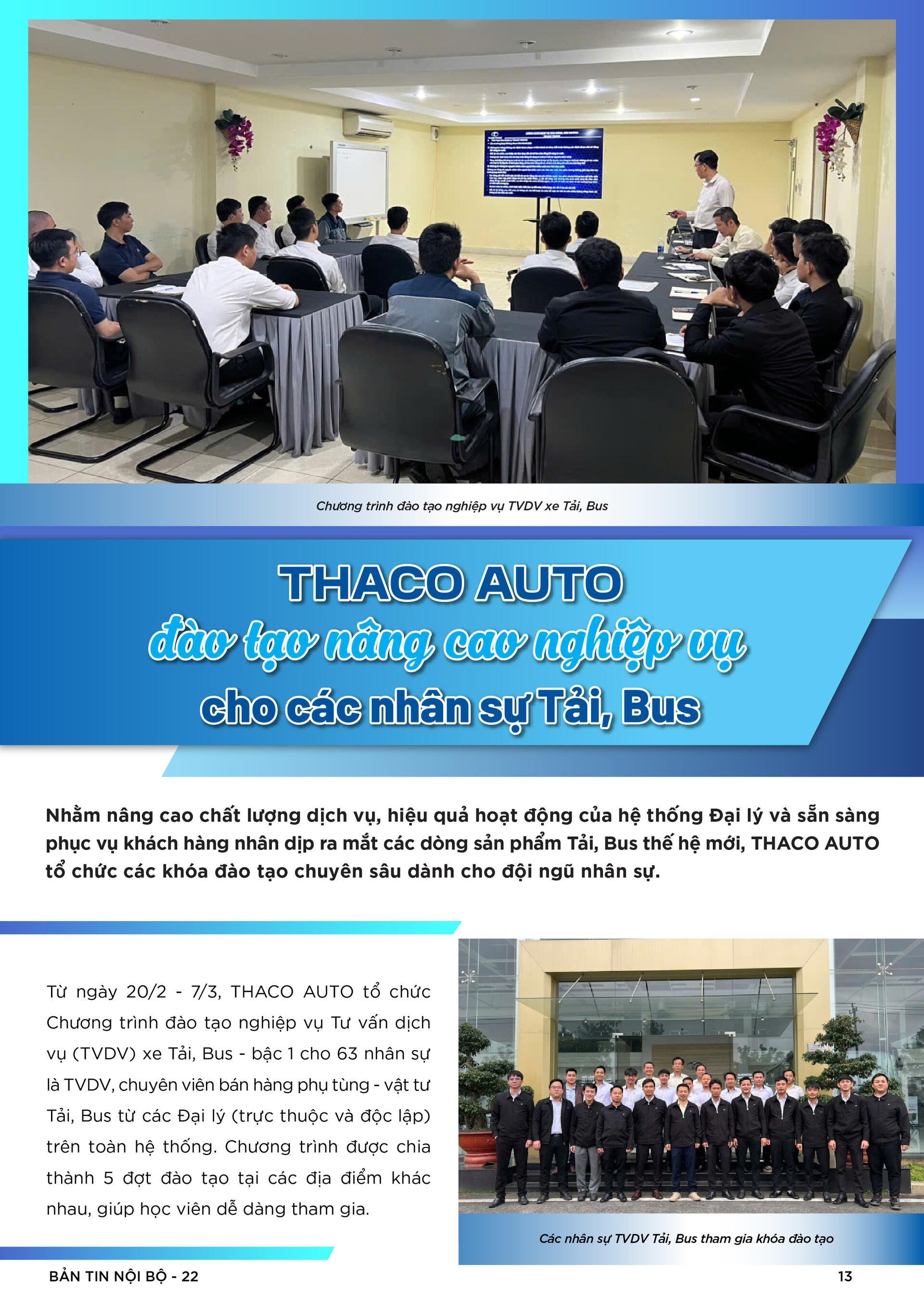 BẢN TIN NỘI BỘ SỐ 22-13