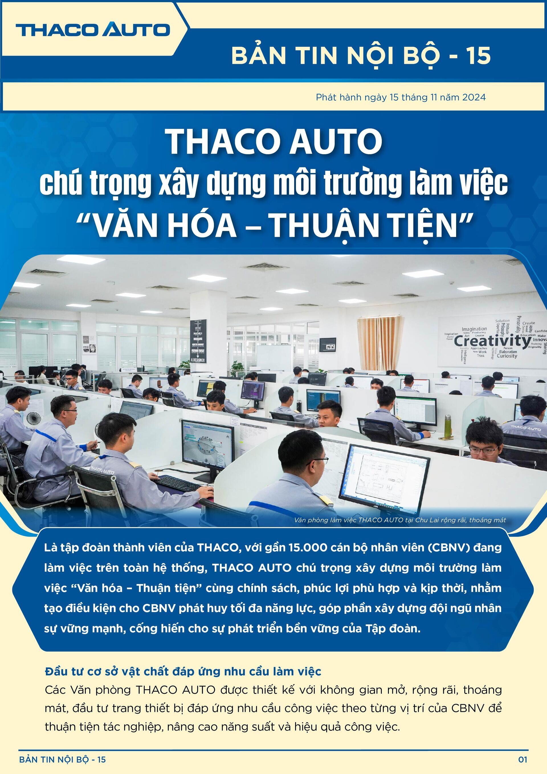 BẢN TIN NỘI BỘ SỐ 15-1-01